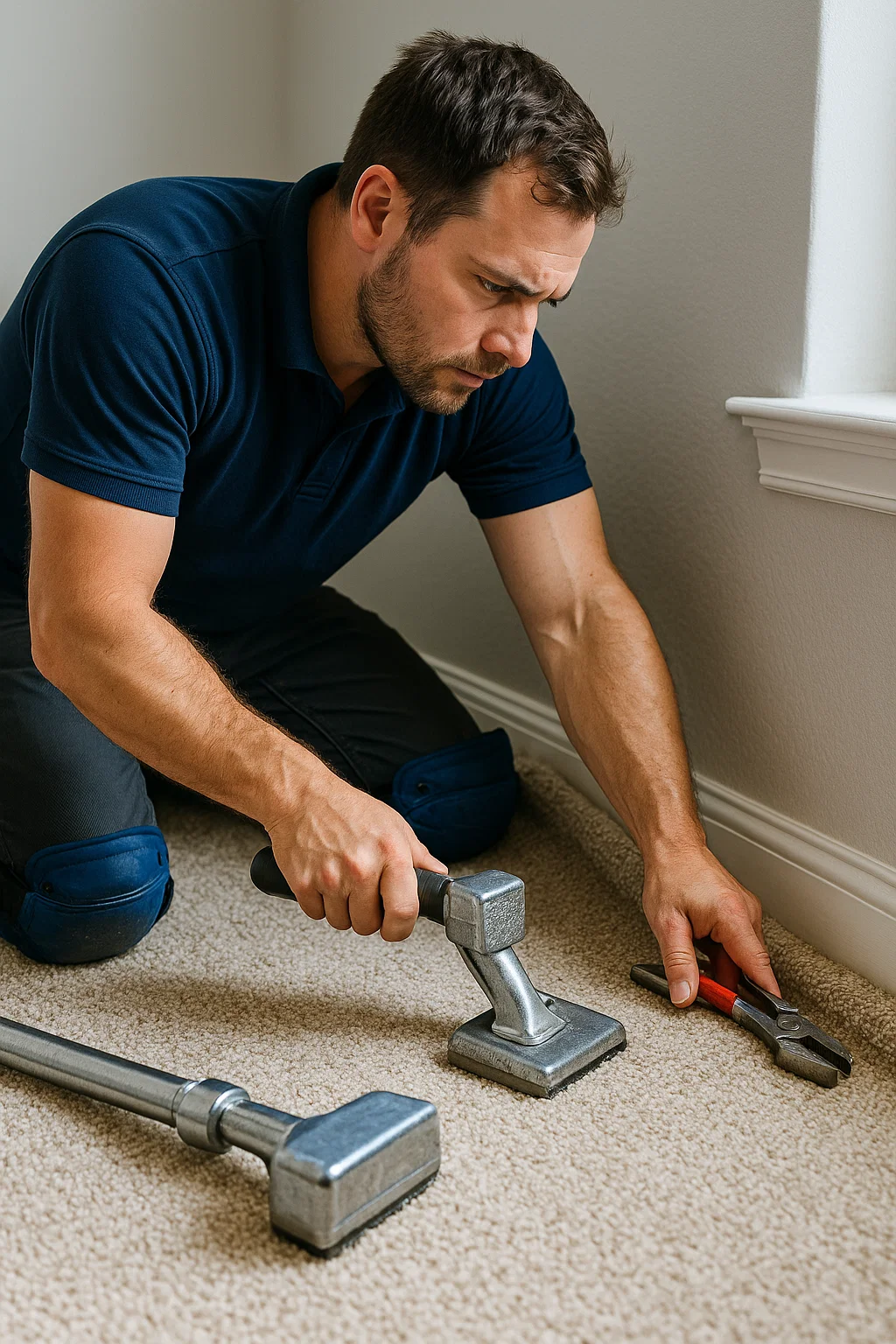 Expert carpet repair team at Angelos Hard Floor and Duct Cleaning
