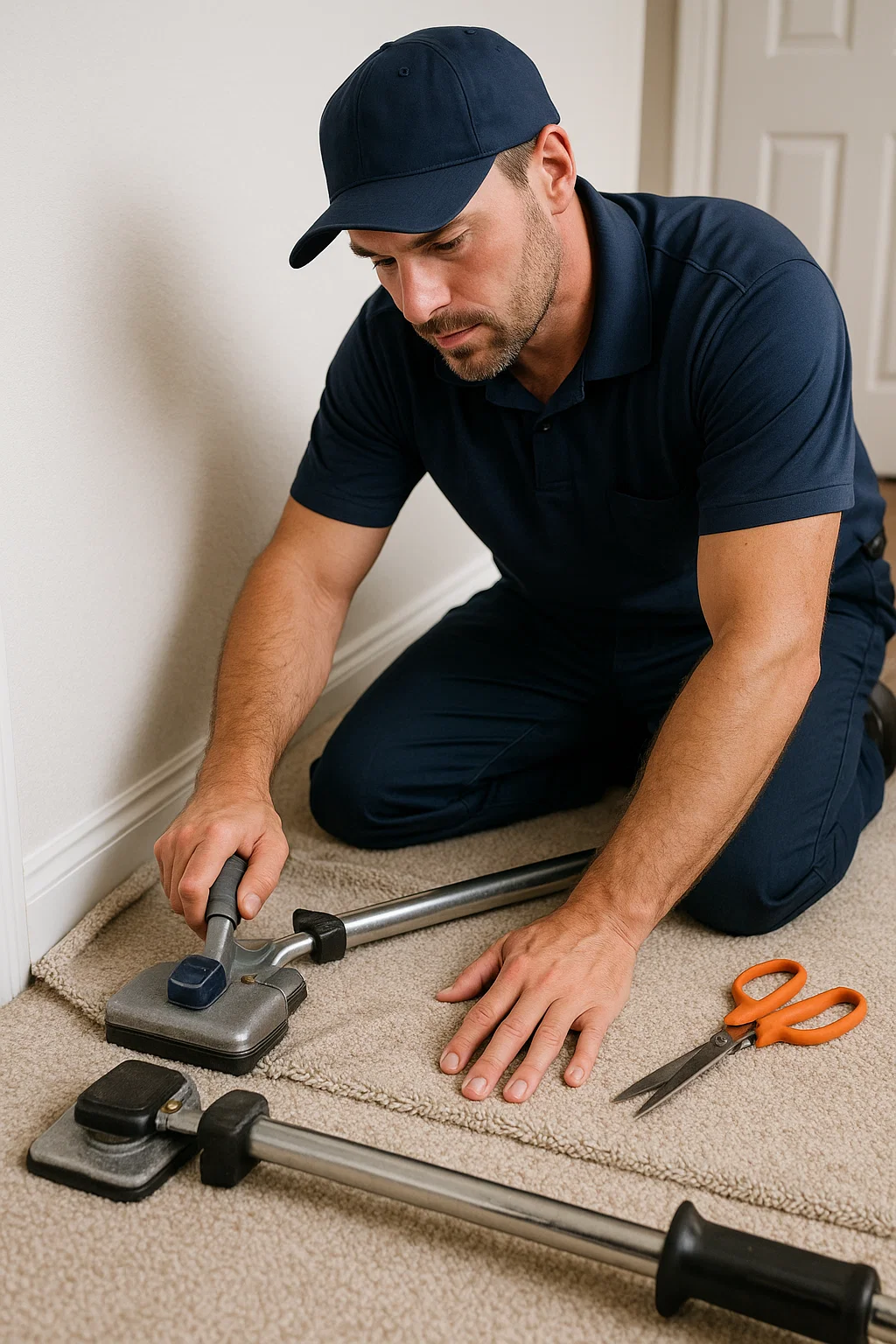 Full-service carpet repair professionals at Angelos Hard Floor and Duct Cleaning