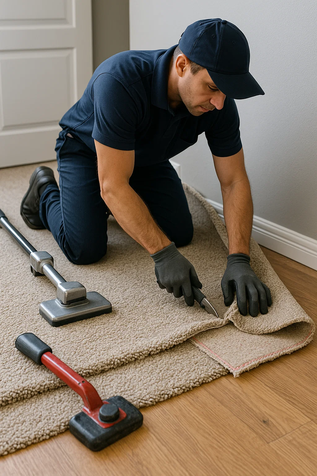 Commercial carpet repair specialists at Angelos Hard Floor and Duct Cleaning