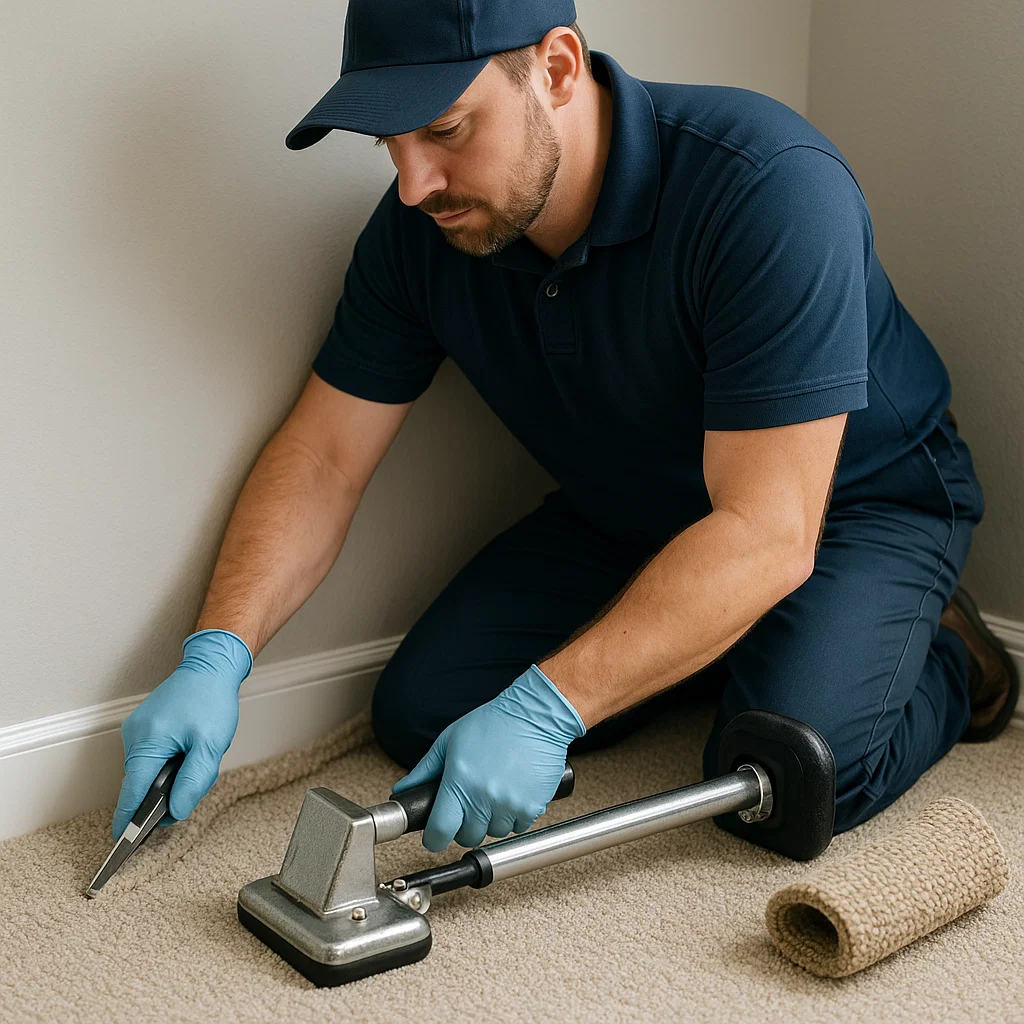 Commercial carpet repair service by Angelos Hard Floor & Duct Cleaning