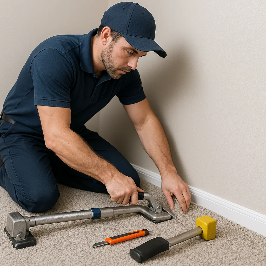 Quality carpet repair experts at Angelos Hard Floor & Duct Cleaning
