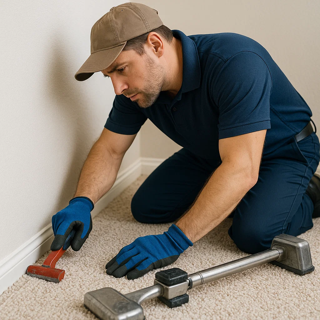 Full-service carpet repair experts at Angelos Hard Floor & Duct Cleaning