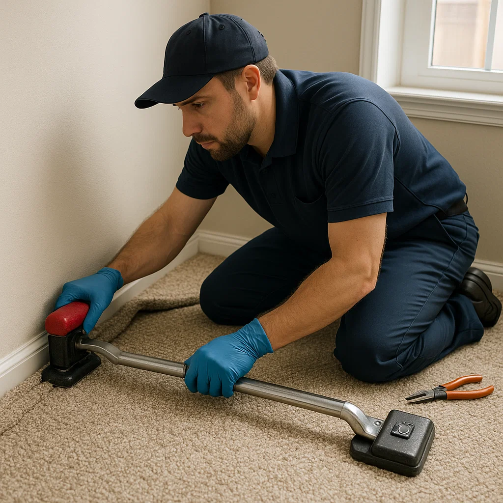 Comprehensive carpet repair team at Angelos Hard Floor & Duct Cleaning