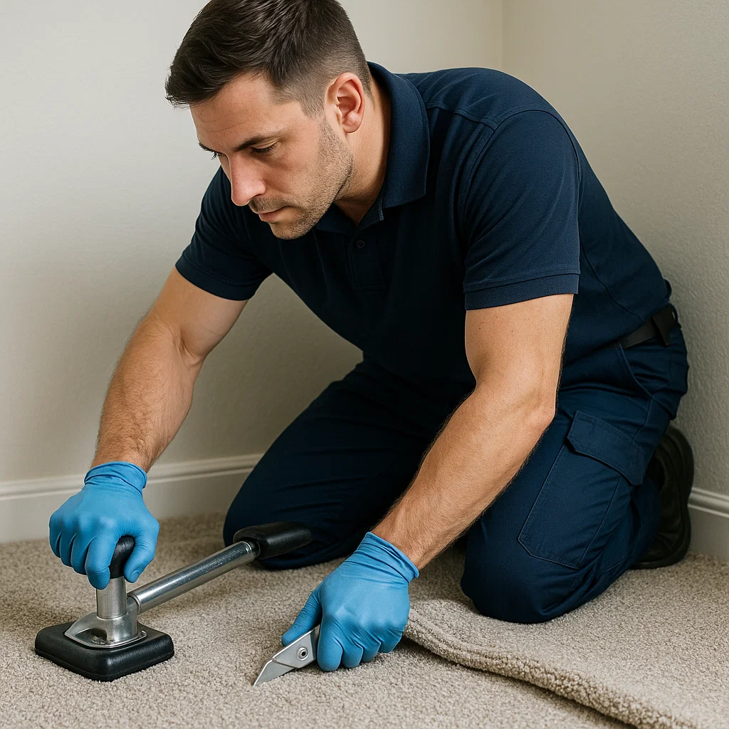 Trusted carpet repair specialists at Angelos Hard Floor & Duct Cleaning