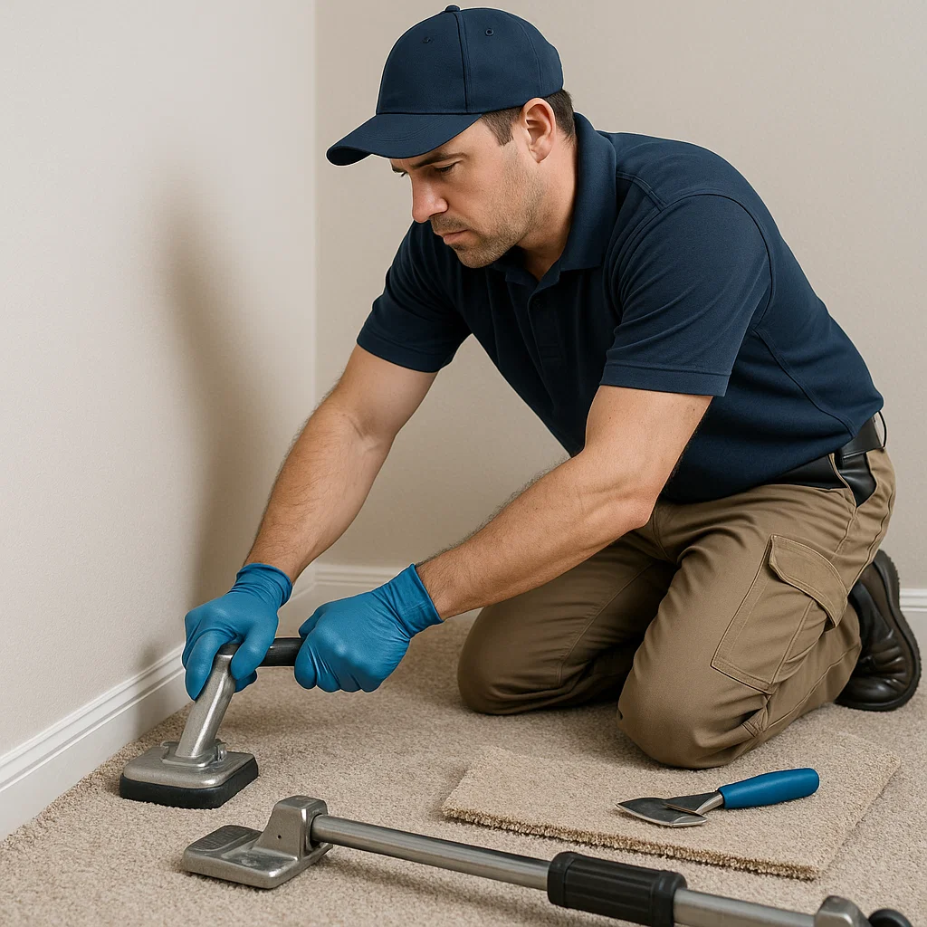Full-service carpet repair by Angelos Hard Floor & Duct Cleaning