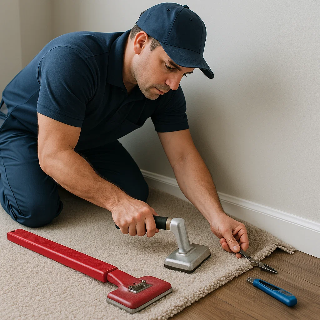 Residential carpet repair from Angelos Hard Floor & Duct Cleaning