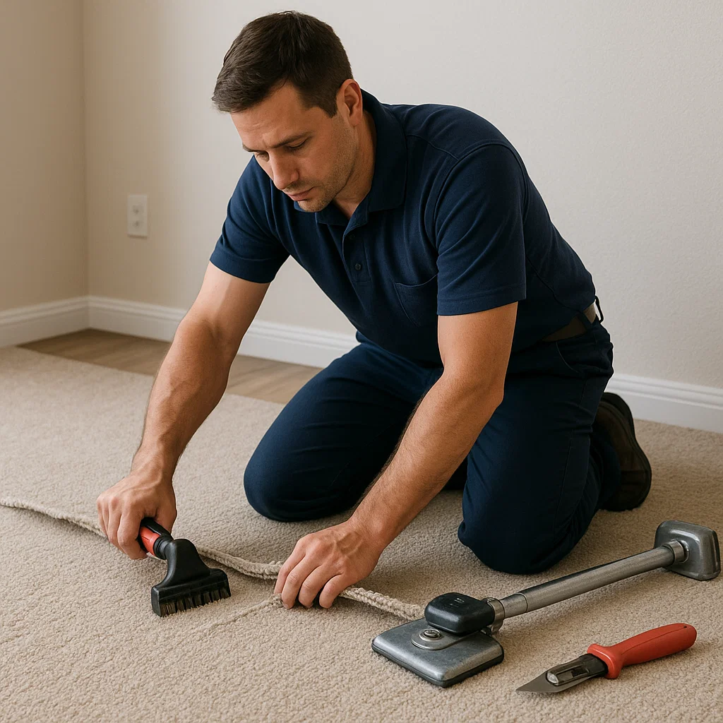 Full-service carpet repair with Angelos Hard Floor & Duct Cleaning