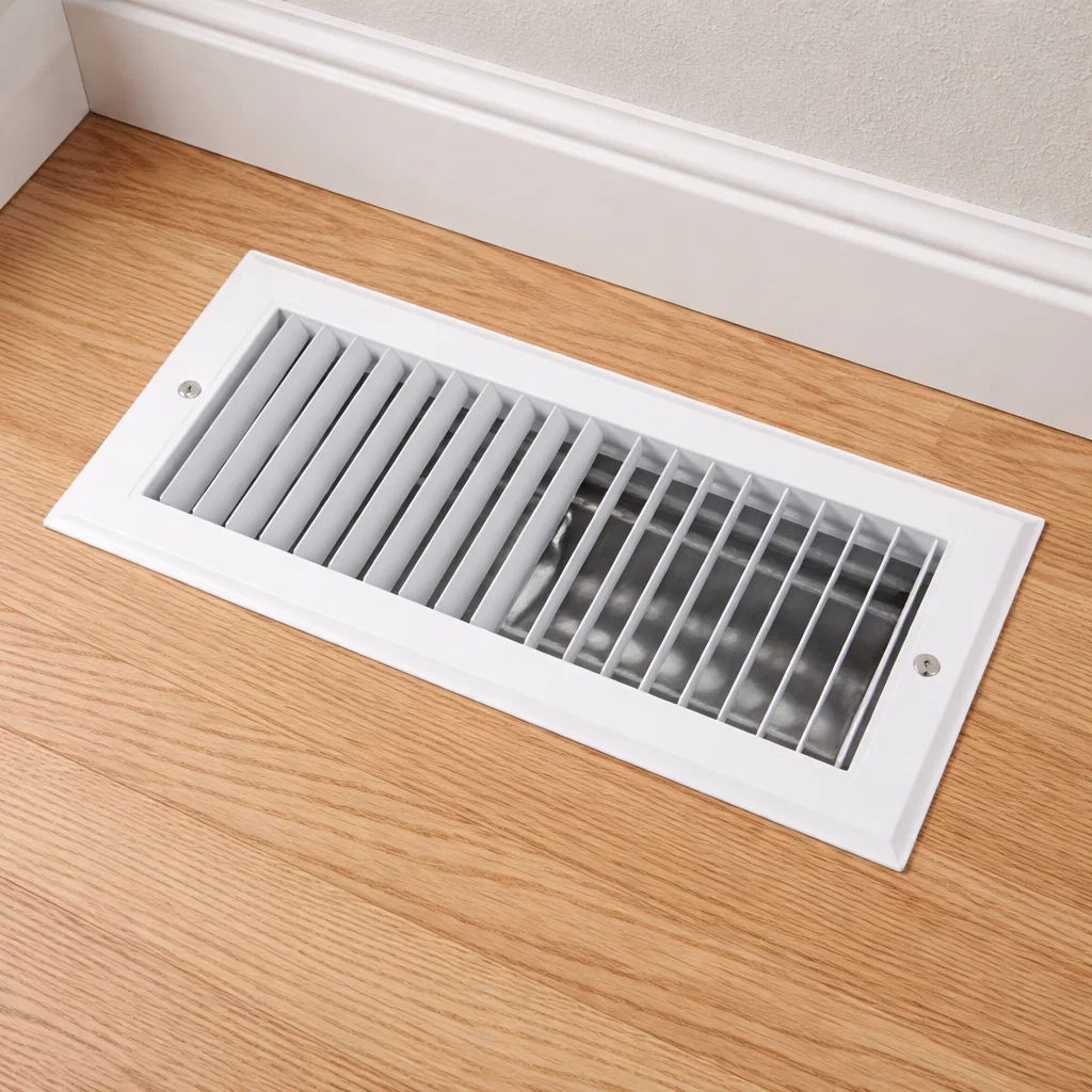 Duct cover professionally cleaned and ready to be reinstalled